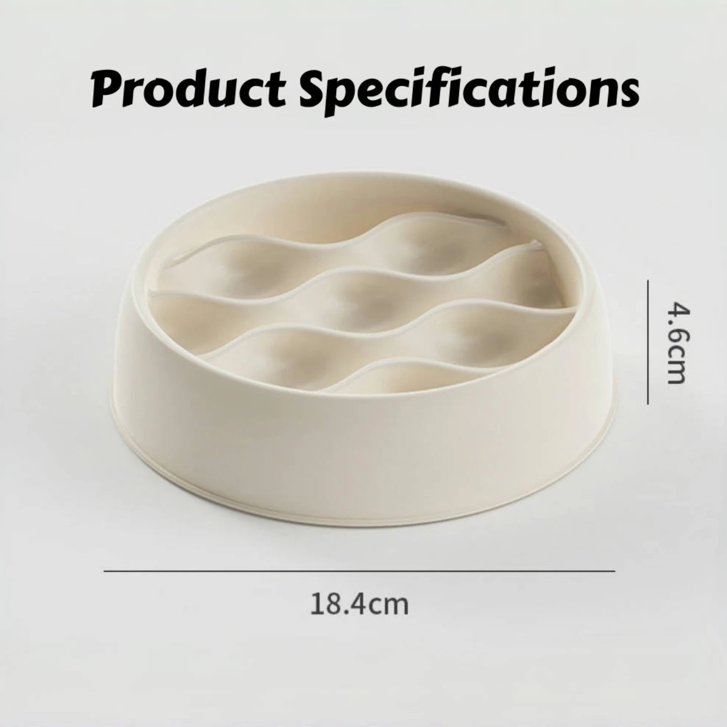 Fashion Slow-Feeder Cat Bowl Set: Anti-Splash Dual Dish - Thick PP Plastic for Mess-Free Eating & Choke Prevention