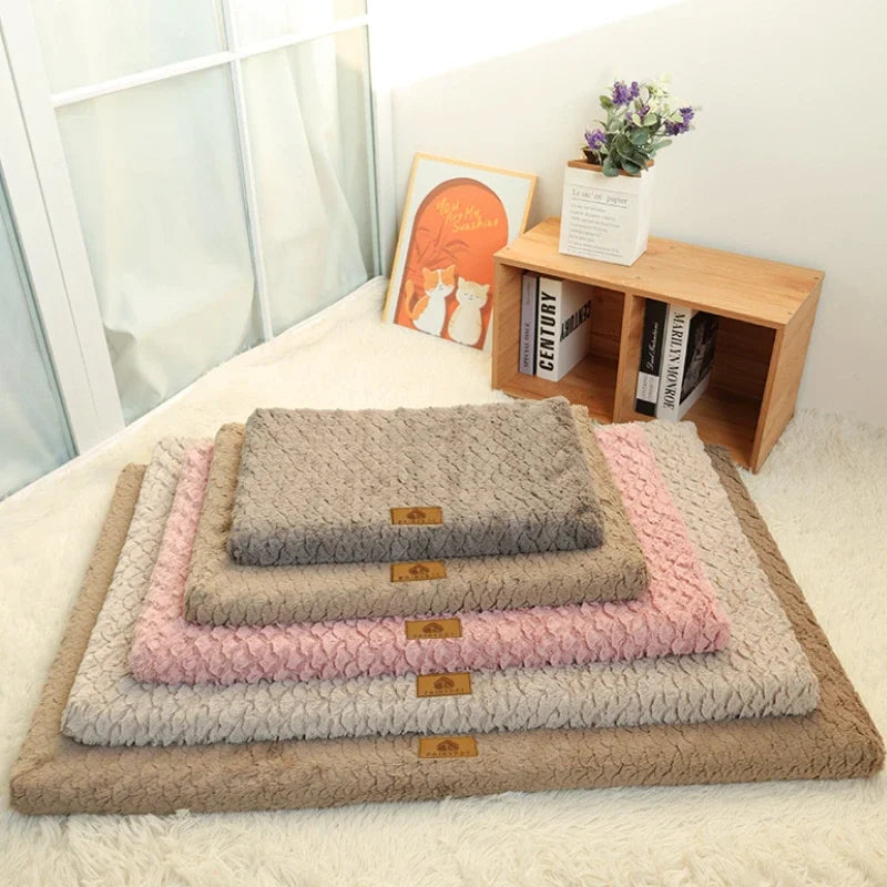 Orthopedic Memory Foam Dog Bed with Washable Faux Fur Cover