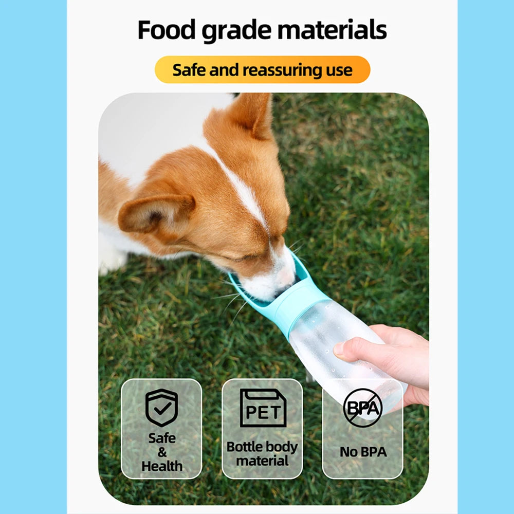 Bouteille d'eau pour grand chien de 500 ml, portable, pour animal de compagnie, pour petits et moyens chiens, chats, voyages en extérieur, tasse à boire pour chiot, fournitures pour carlin