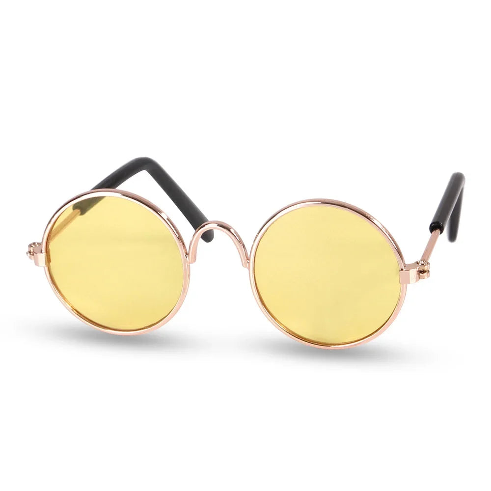 Vintage Round Pet Sunglasses for Small Dogs & Cats