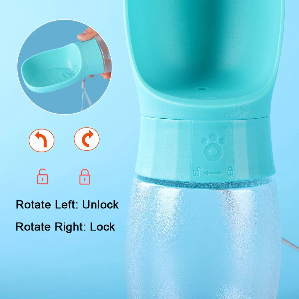 Bouteille d'eau pour grand chien de 500 ml, portable, pour animal de compagnie, pour petits et moyens chiens, chats, voyages en extérieur, tasse à boire pour chiot, fournitures pour carlin