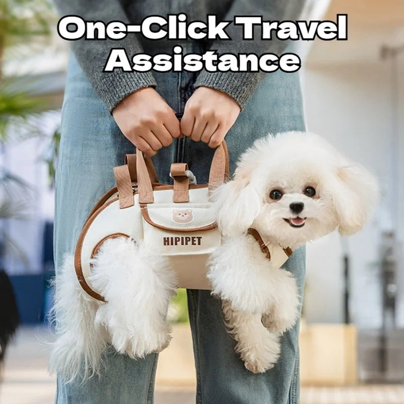 Dog bag out portable breathable multi-functional traction backpack Easy to Clean Backpack Breathable Adjustable cat bag petstrap