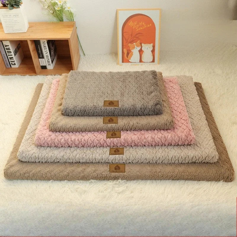 Orthopedic Memory Foam Dog Bed with Washable Faux Fur Cover