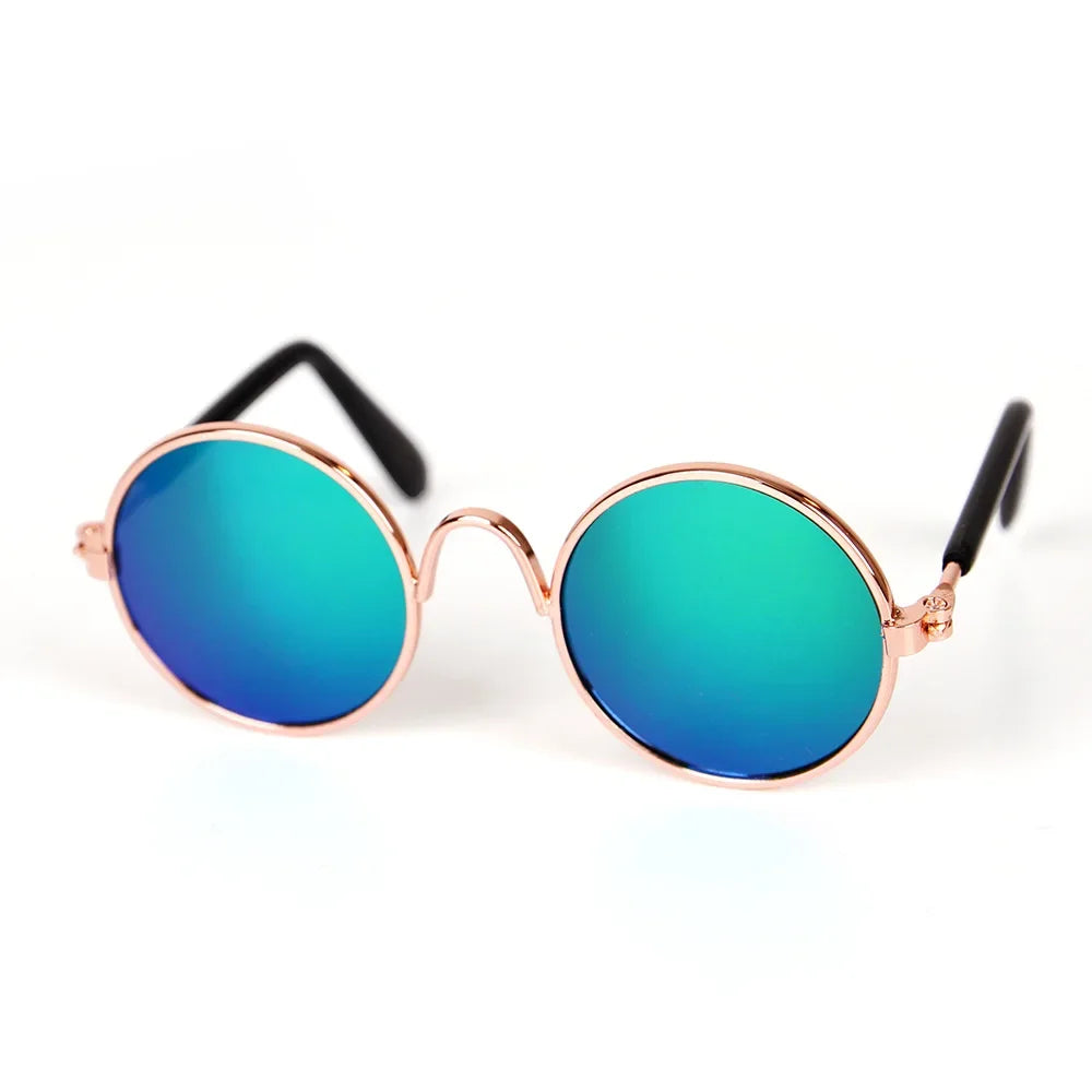 Vintage Round Pet Sunglasses for Small Dogs & Cats
