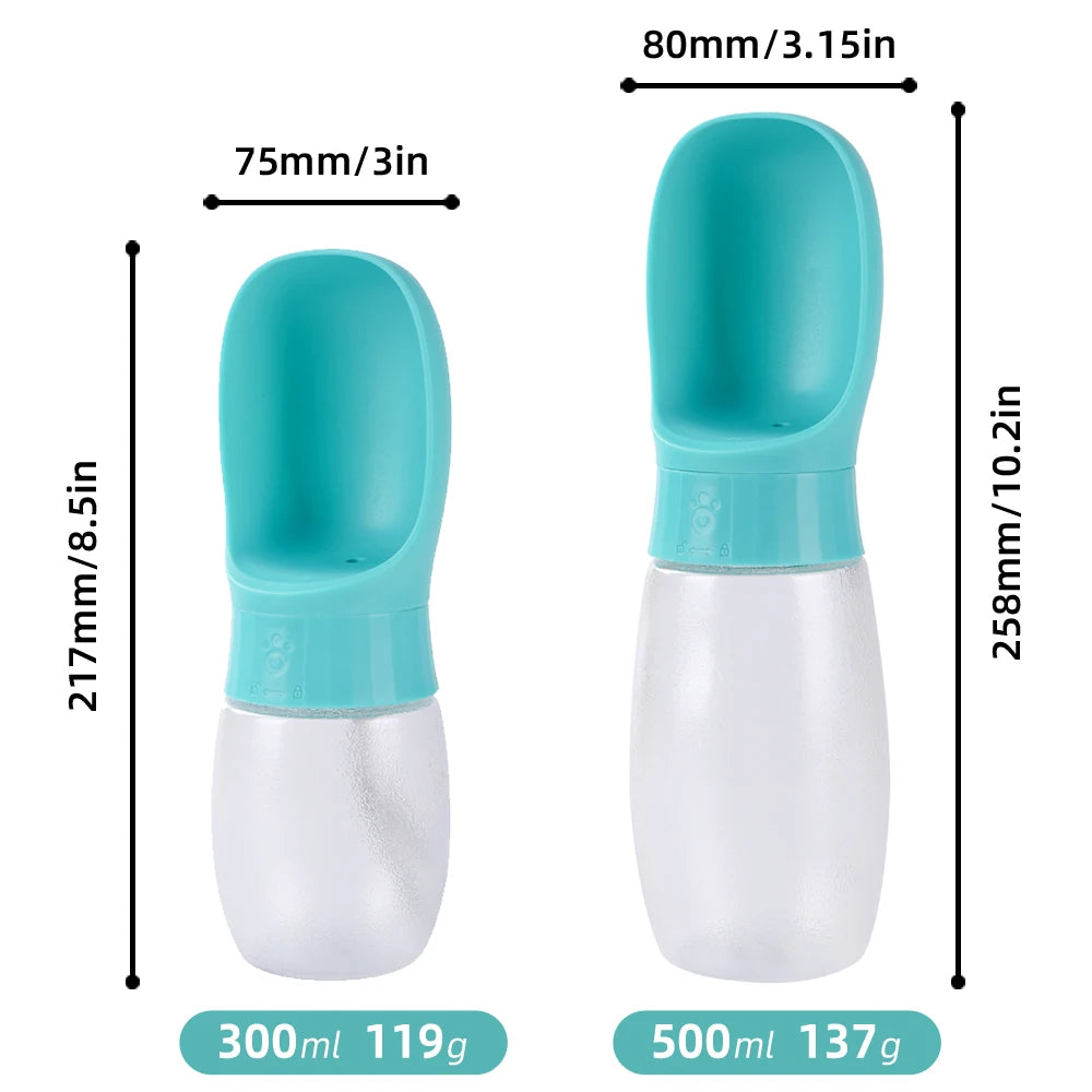 Bouteille d'eau pour grand chien de 500 ml, portable, pour animal de compagnie, pour petits et moyens chiens, chats, voyages en extérieur, tasse à boire pour chiot, fournitures pour carlin